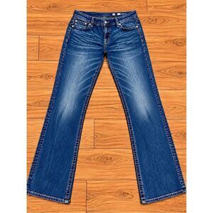 Miss Me Signature Bootcut Jeans Women’s 33x34 Mid Rise Stretch Denim EUC